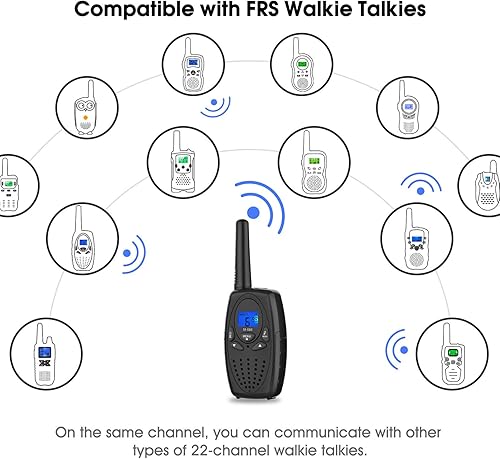 Vista 11 de Walkie Talkies de largo alcance, Topsung M880 FRS Radio bidireccional para adultos con pantalla LCD de micrófono/Wakie-Talkies duraderos