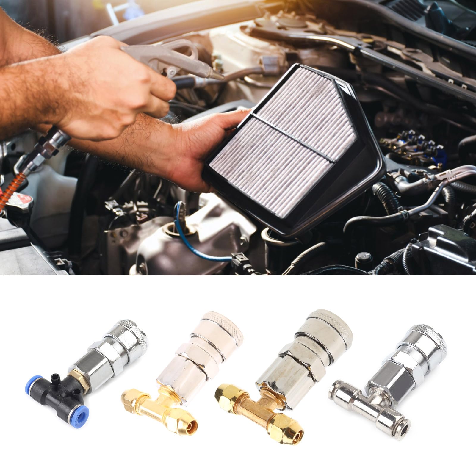 Air Compressor-Pneumatic Tank-Connector Air For Three-way Joint Air For Tank Straight Through Joint For Trucks & T Air Blow Guns 3-way Joint-pneumatic Tank-connector-pneumatic Fittings