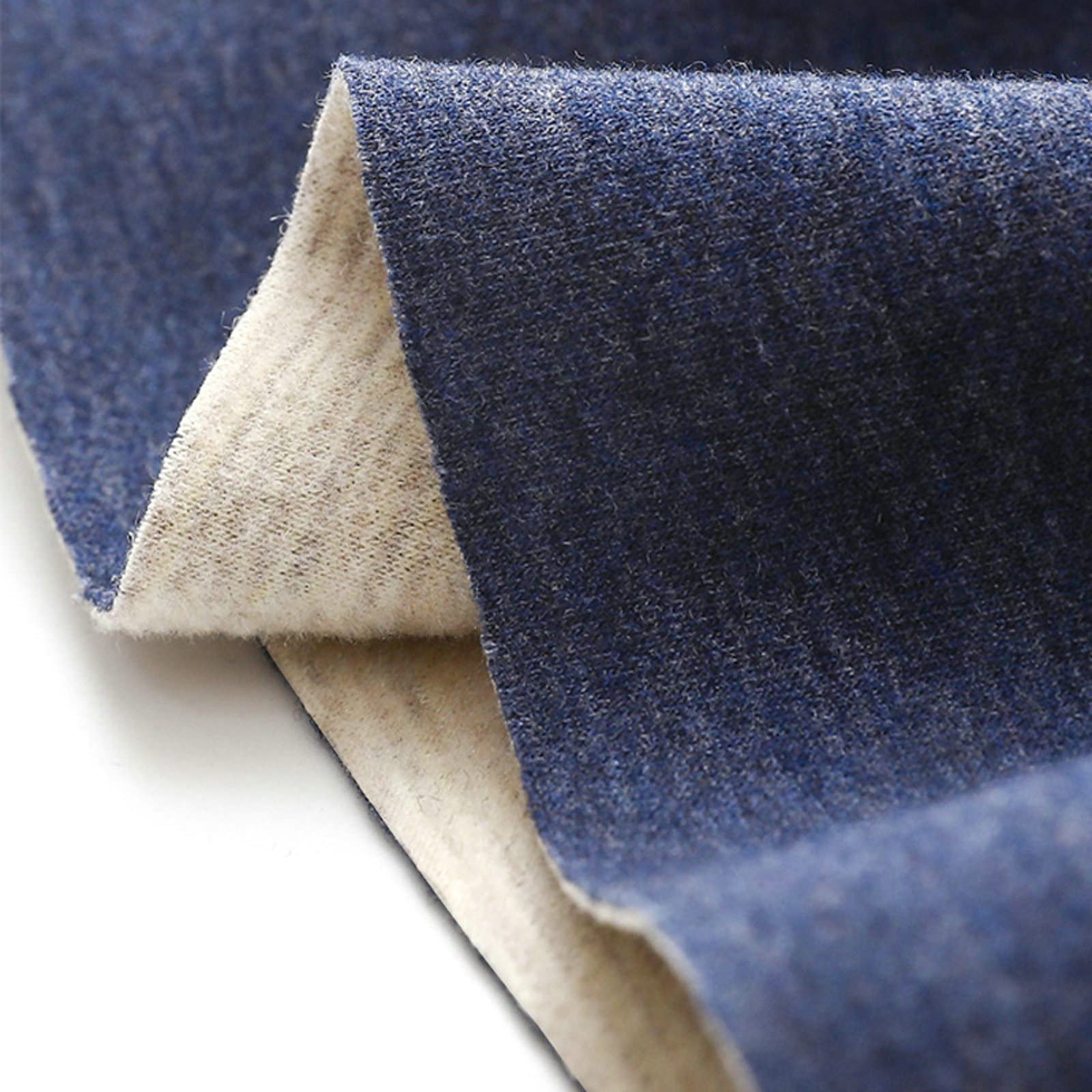 Aeici Ropa interior térmica Hombre Fibra Acrílico Cuello Redondo Top Manga Larga Hombre Azul Marino