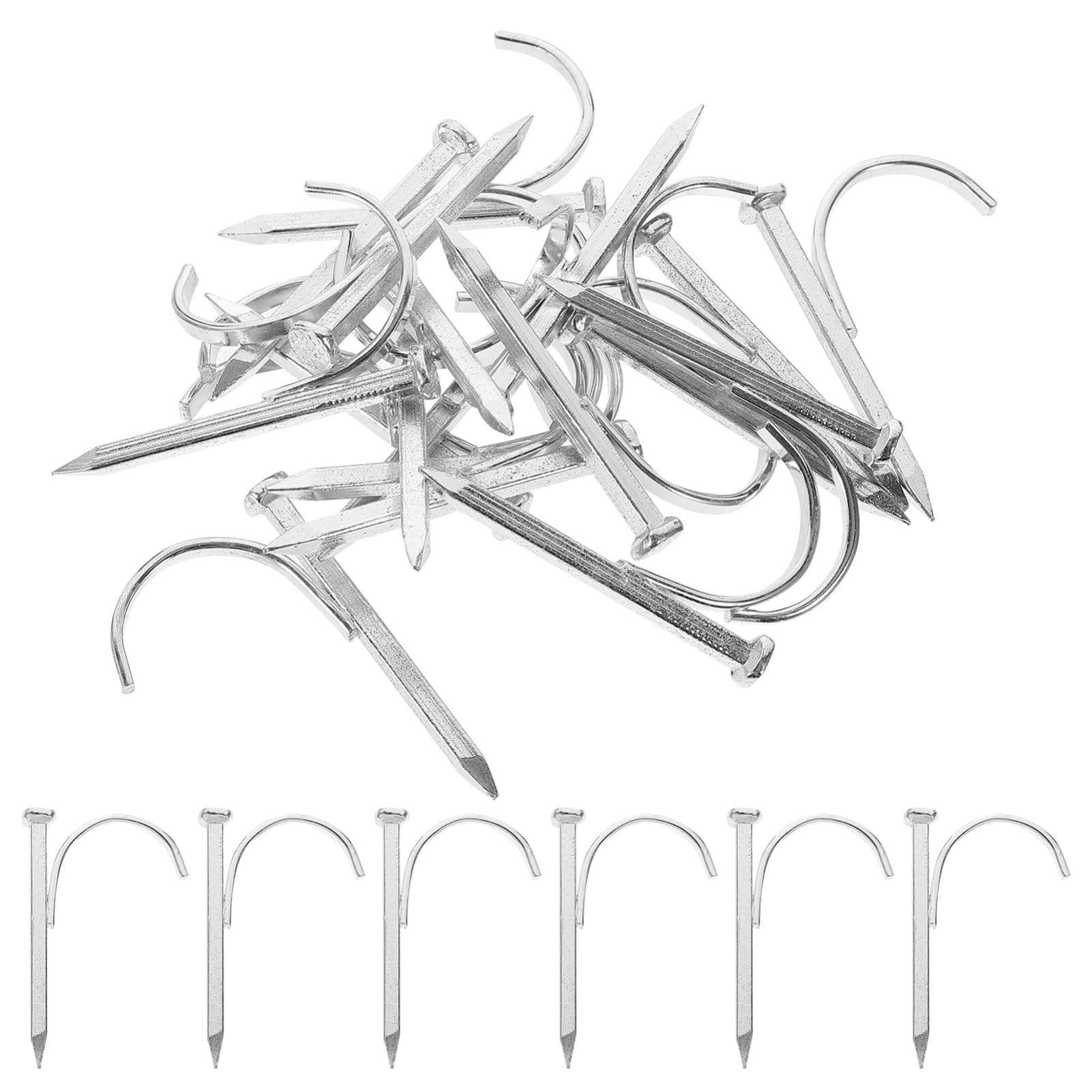 Clavos de Soporte para Tubos de Acero Inoxidable 200 Piezas | Fijación Segura para Cpvc y Montantes, Bolsa de 1 Paquete, Color Dorado Color Aleatorio