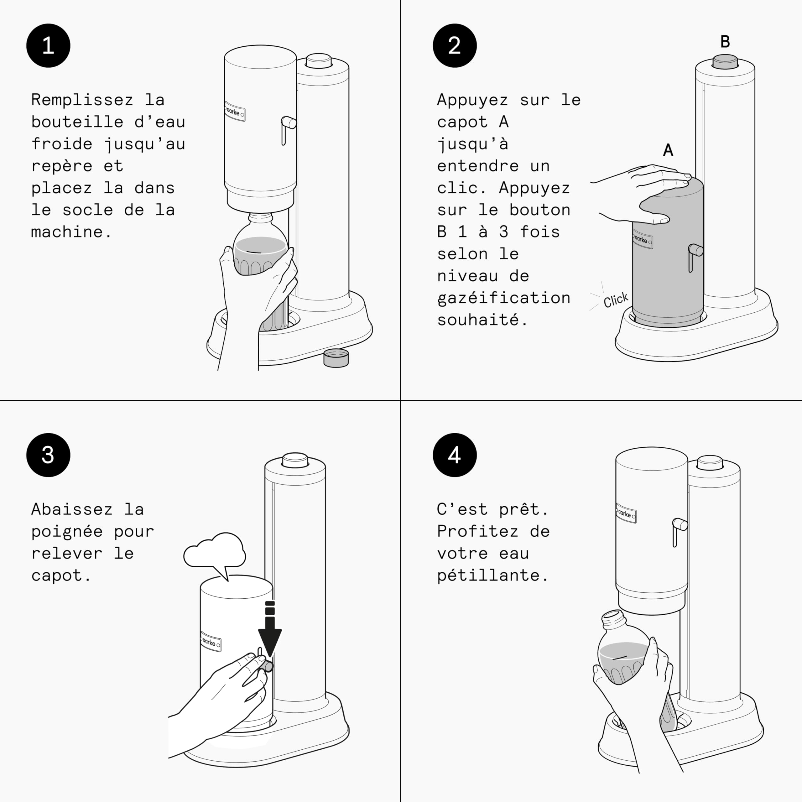 Aarke Carbonator Pro, Machine à Soda avec Bouteille en Verre, Finition Sand
