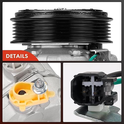 Miniatura 8 de A-Premium Compresor de aire acondicionado con embrague compatible con Ford Explorer 2020-2023 3.0L, Police Interceptor Utility 2020-2023 3.0L y