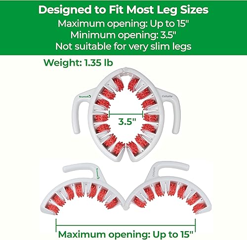 Miniatura 5 de TESMED Masajeador manual para celulitis: fabricado en Italia, patentado con tecnología de rodillo convergente y divergente. Rodillo anticelulítico