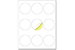 Avery 2.5 Inch Round White Labels for Laser and Inkjet Printers