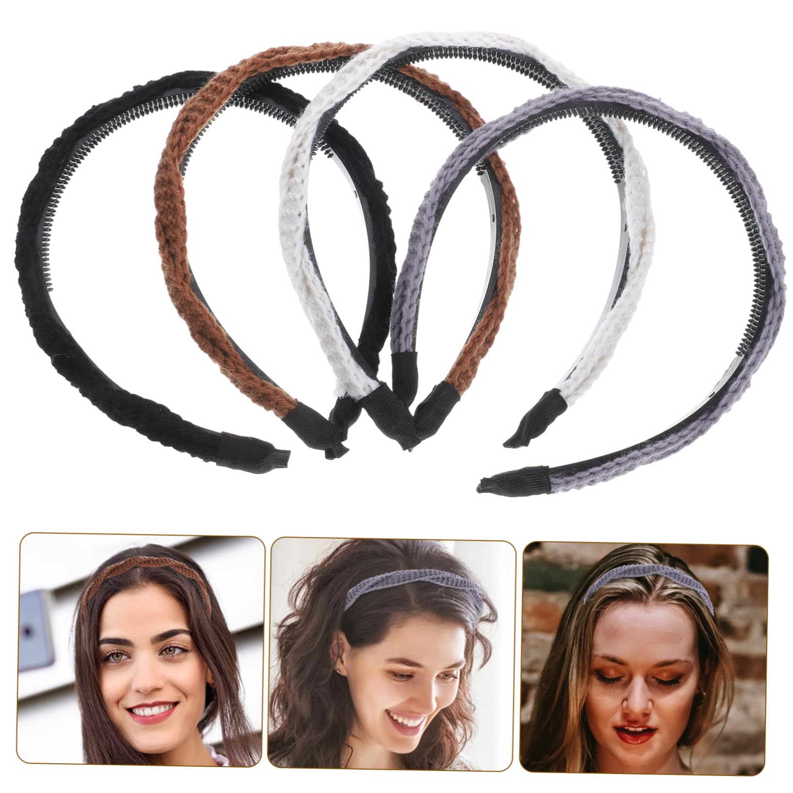 FRCOLOR 20 Piezas Venda Diadema Delgada Diadema Para Mujer Diademas De Punto Para Mujer Diademas Para De Moda Para es Accesorios Tela Trenza Perder