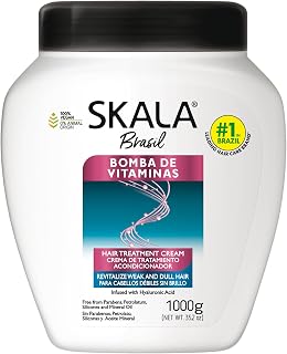 SKALA Expert Bomba de Vitaminas, SOS Fortalecimento dos Fios, Brazilian Hair Vitamin Treatment 35.2Oz