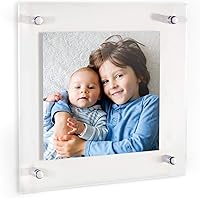 Vista 13 de ArtToFrames - Marco acrílico flotante para fotos de hasta 4x6 pulgadas (Marco completo es 8x10) con herrajes de montaje en pared de separación