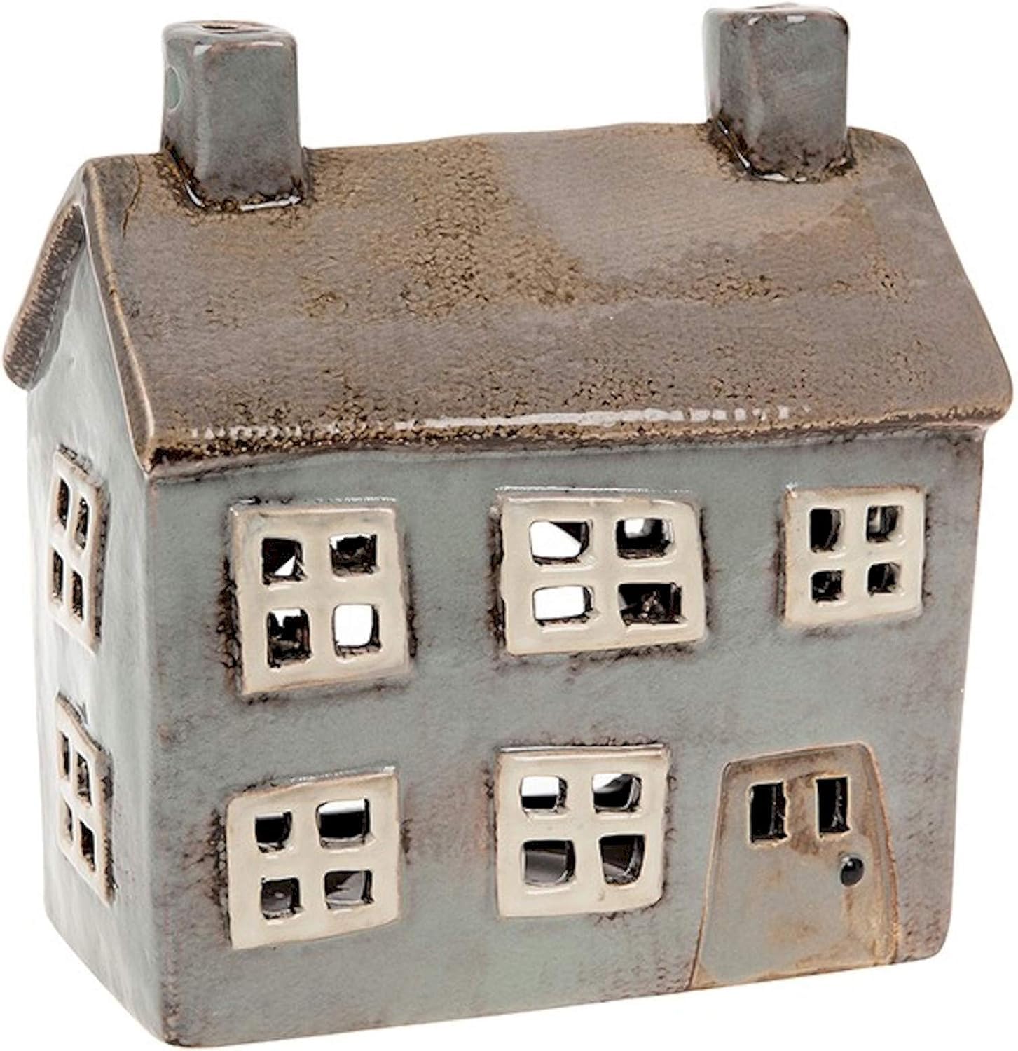 Village Pottery Grey House Tealight Holder