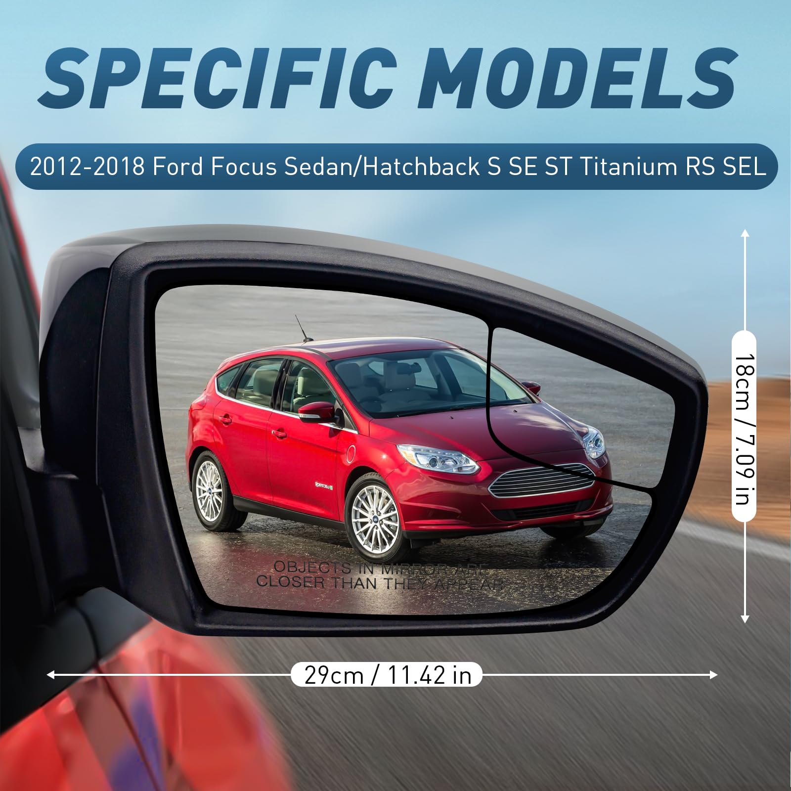 Kool Vue Driver Side Power Non-Heated Mirror For Ford Focus 2015-2018 - Foto 10