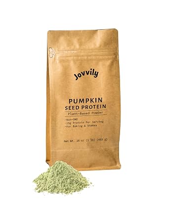 Jovvily Pumpkin Seed Protein - 1 lb - Nutty Flavor - Breads & Smoothies - Vegan