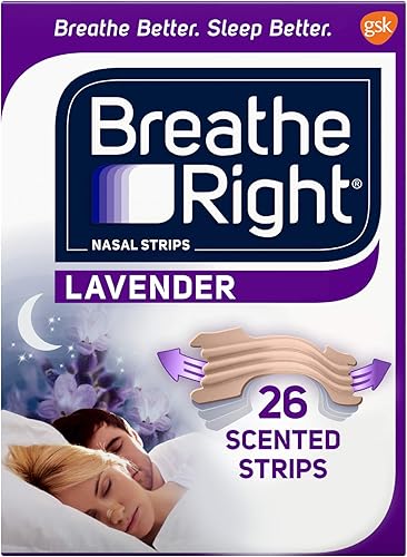 Miniatura 5 de Breathe Right Tiras nasales originales transparentes SmMed y tiras nasales con aroma a lavanda, tiras nasales extra fuertes