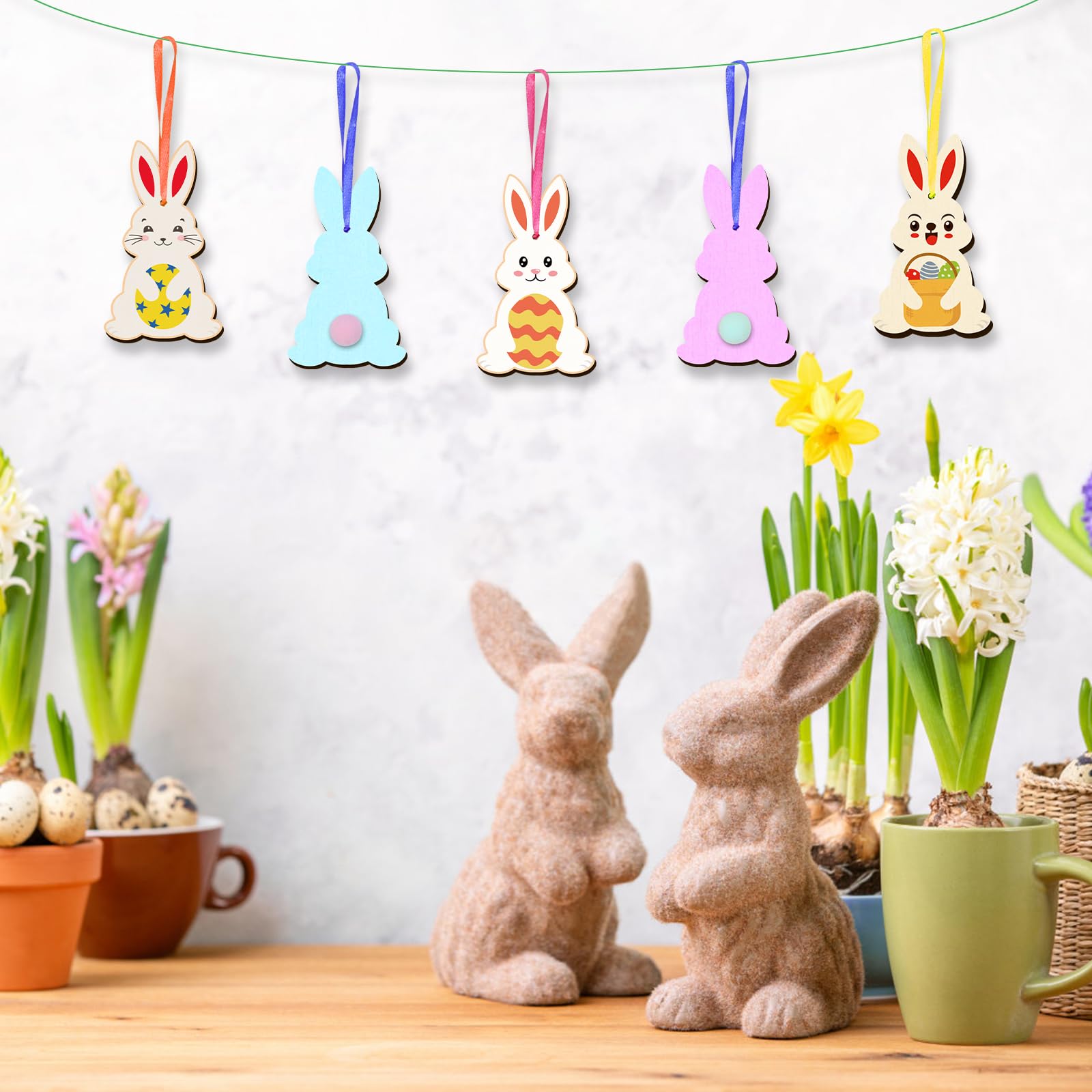 Lapins De Pâques En Bois à Peindre - Lot De 24 | Déco DIY Pour Pâques