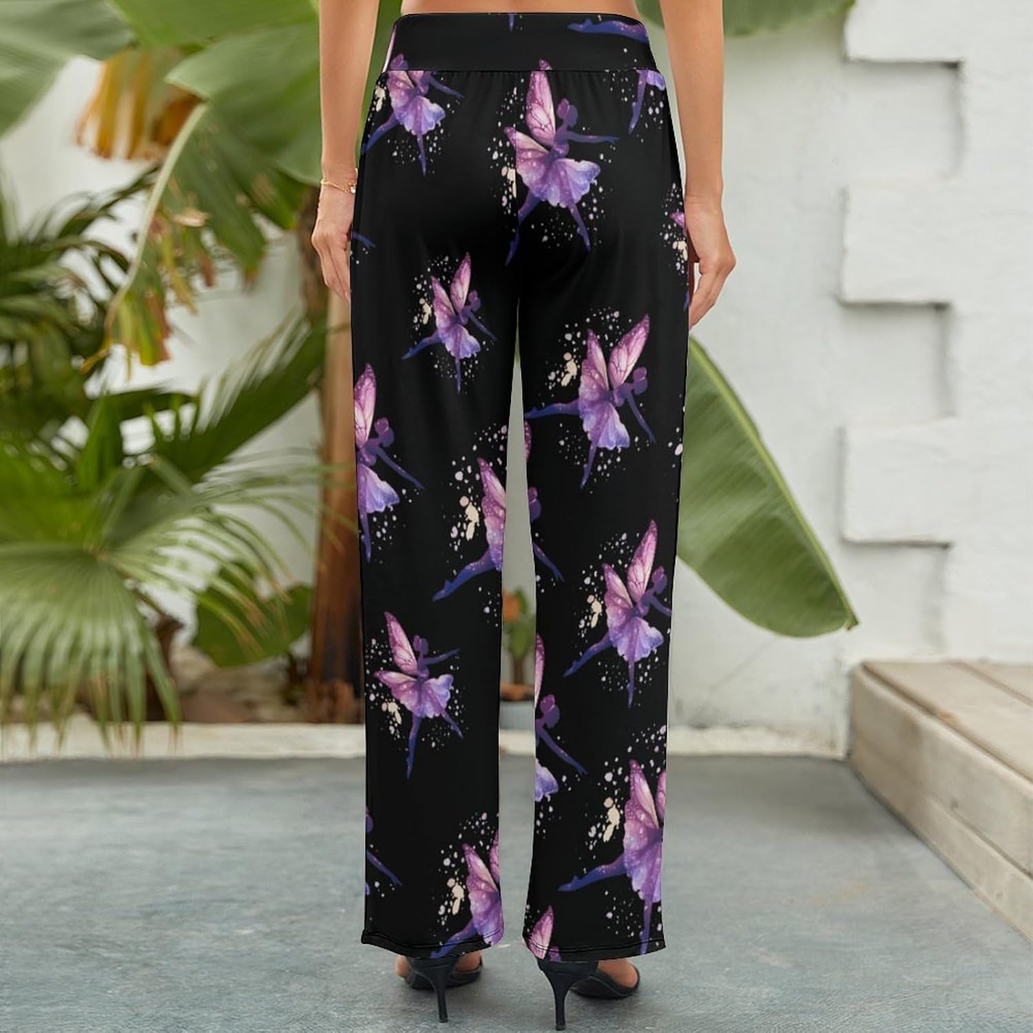 Ballerina Dancer Ballet Dance Womens Wide Leg Pants High Waist Drawstring Palazzo Pants Casual Yoga Sweatpants XX-Large (xx_l)