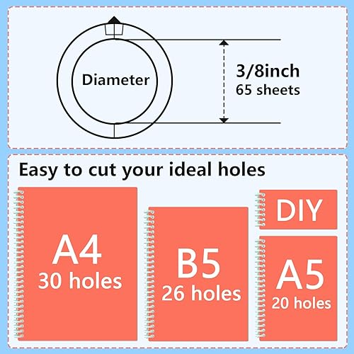 Miniatura 2 de Espinas de encuadernaciónbobinaspeines abrir y cerrar fácilmente añadiendo páginas para cuaderno, máquina de encuadernación Worklion de 30 anillos