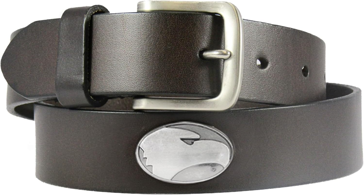 ZEP-PRO Men's NCAA Georgia Southern Eagles Leather Concho Belt, Brown
