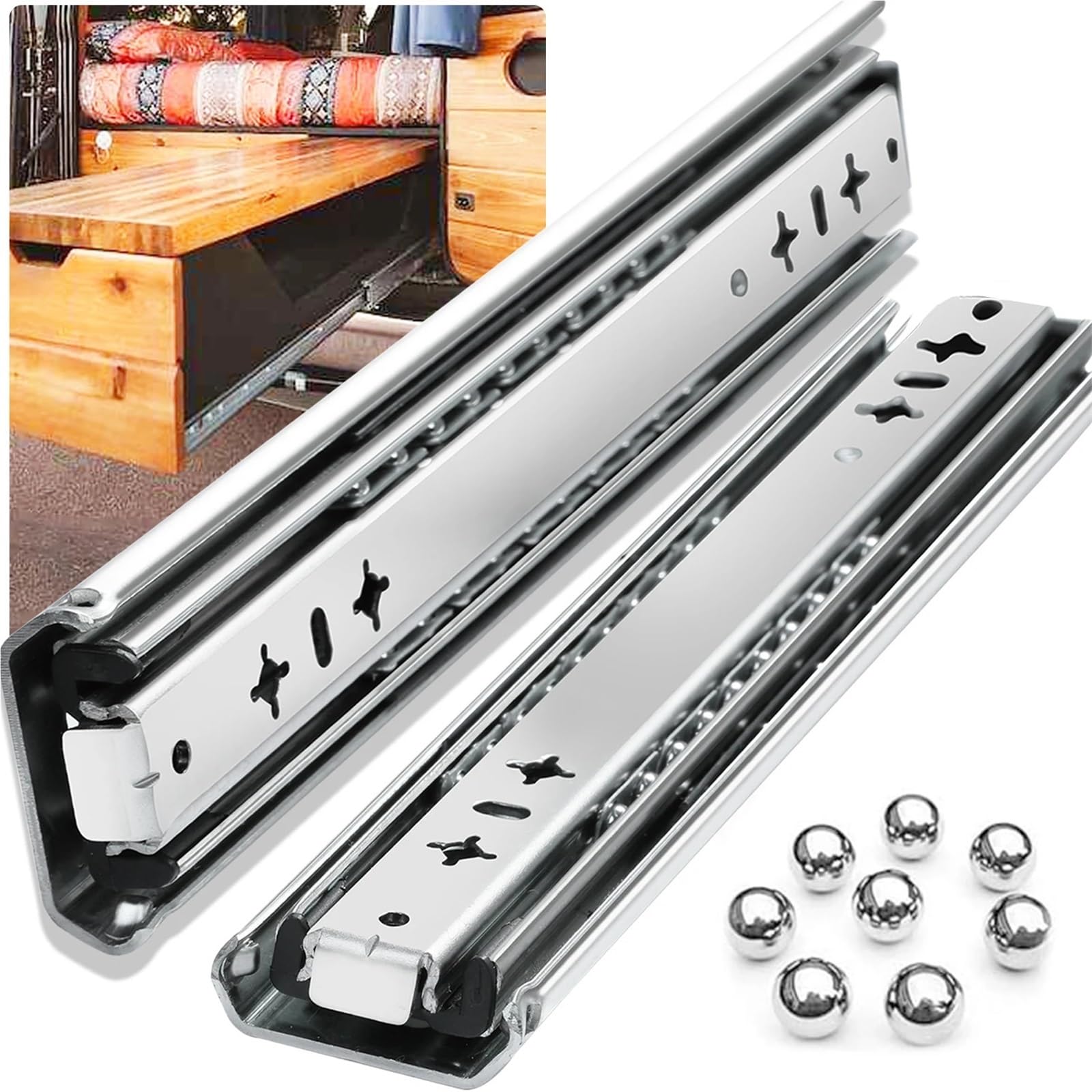 Guida Per Cassetto Guide di scorrimento for cassetti for carichi pesanti 250 mm 300 350 400 450 m 500 550 600 700 800 900 1000 1 paio(50inch(1250mm))