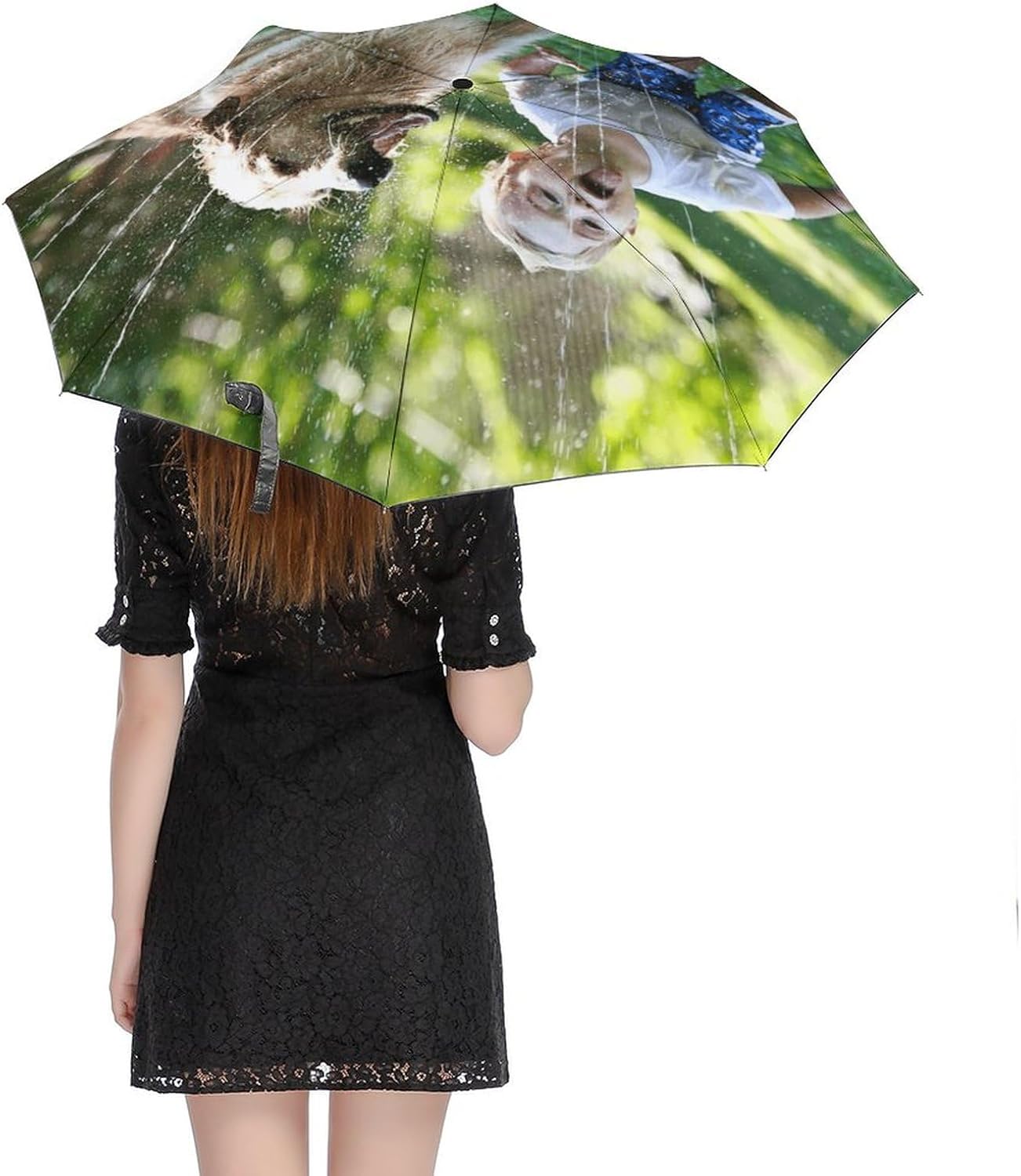Custom Your Own Picture Text Logo Image Umbrella Personalized Travel Folding Umbrellas Customize Umbrella for Company Advertising Customized Gifts for Men Women 40 Colors