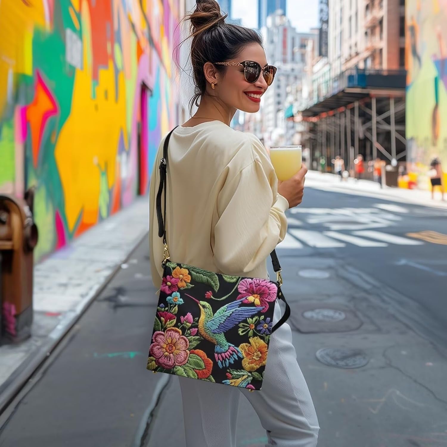 HUGS IDEA Handbags for Women's Leather Hobo Bags Shoulder Bucket Crossbody Purse