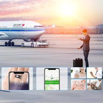 Smart Ring Compatible with iOS Android,2 NFC Safe Quick Trigger Instruction (Phone/Location/SOS),Support Simulation of 4 ID/IC Smart Cards,Waterproof,Ceramic Ring for Men Women (Size:10)
