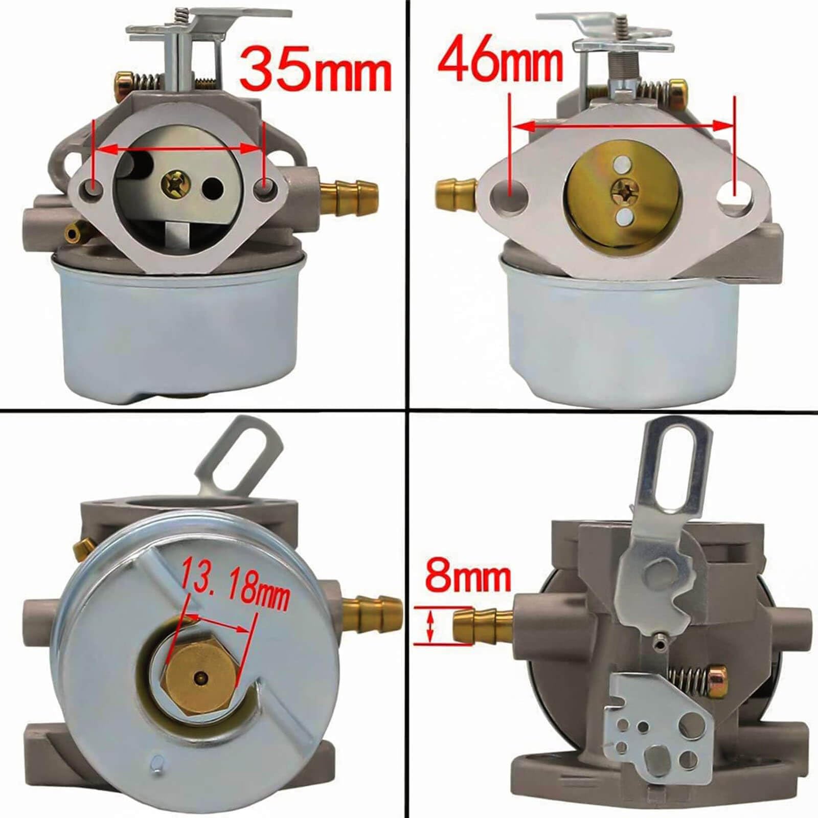 Compatible avec carburateur 640052 640054 640058 640058A 640349 pour générateur de souffleuse à neige Tecumseh HMSK80 HMSK90 HMSK100 LH318SA LH358SA 8HP 9HP 10HP 640052