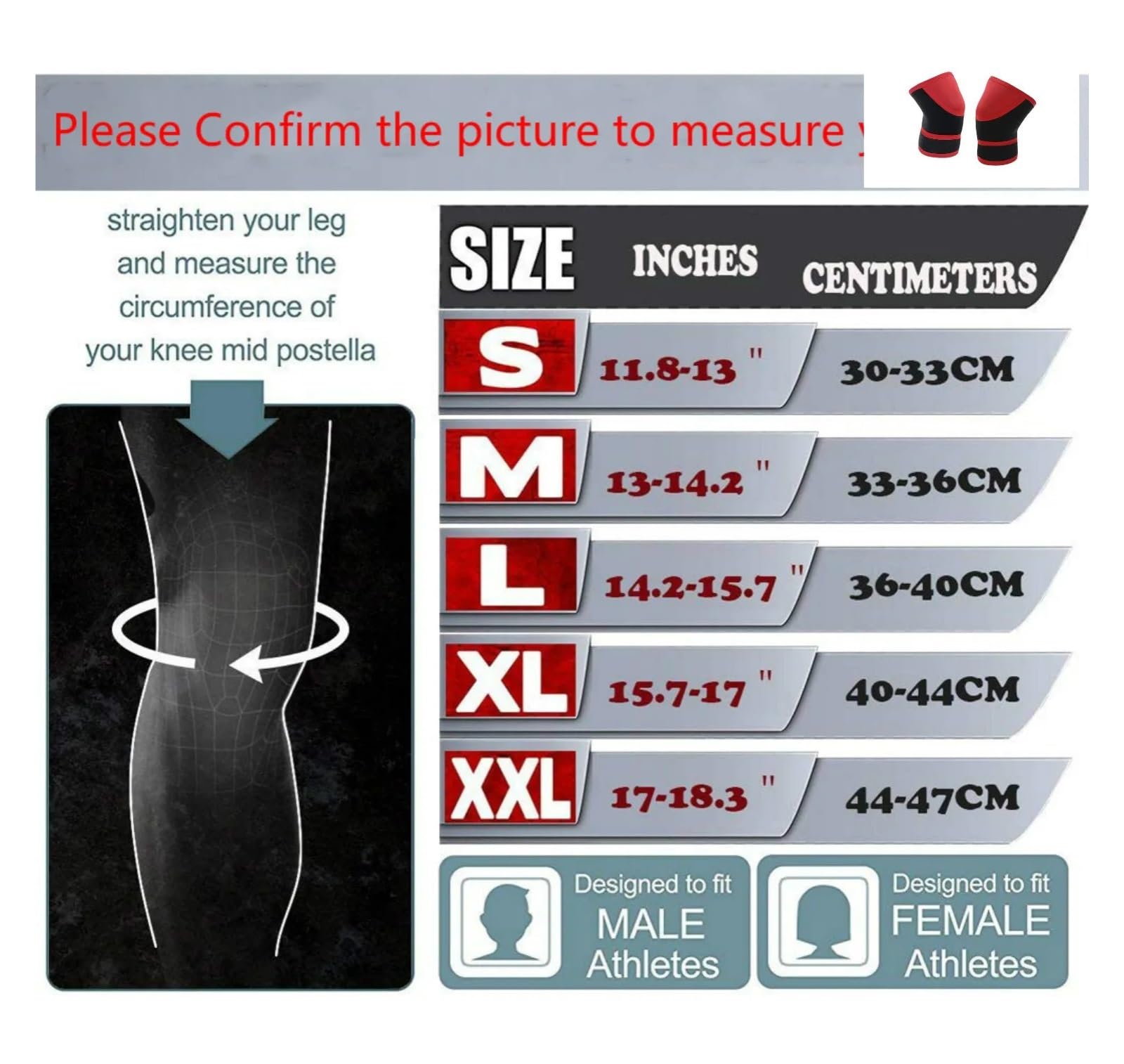 GenouillèRe Sport 1 Pair Squat 7mm Knee Sleeves Pad Support Men Women Gym Sports Compression Knee Protector for Weightlifting pour Hommes Et Femmes(M)