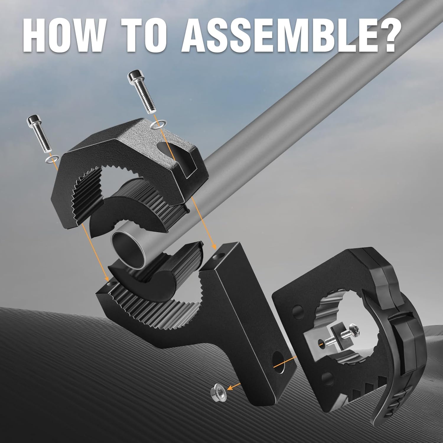 Quick Release Shovel Holder Mount Roof Rack Shovel Mounts for Trucks Off-Road Vehicles UTVs ATVs with 1" 1.5" 1.75" Bull Bars Roof Racks Roll Cages Hold 29-36mm Diameter Tools 2 Pairs