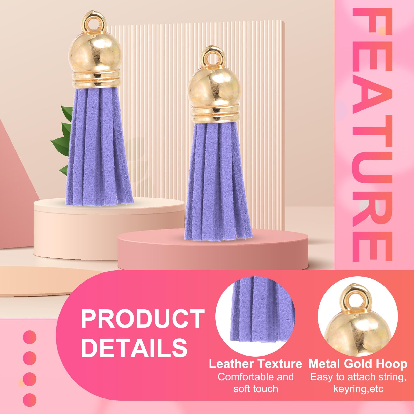 PATIKIL 1.5 Inch Leather Tassels - Image 3