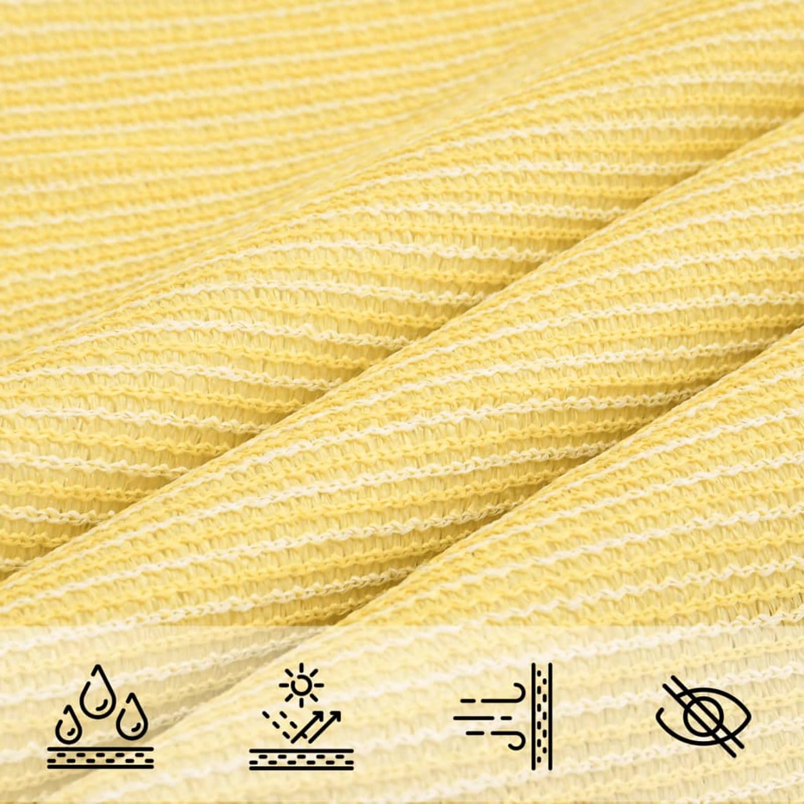 Vela Parasole 160 g/m² Beige 4,5x4,5 m in HDPE,Vela Parasole,Vele Parasole da Giardino,Respirante,Impermeable,Anti UV -311112