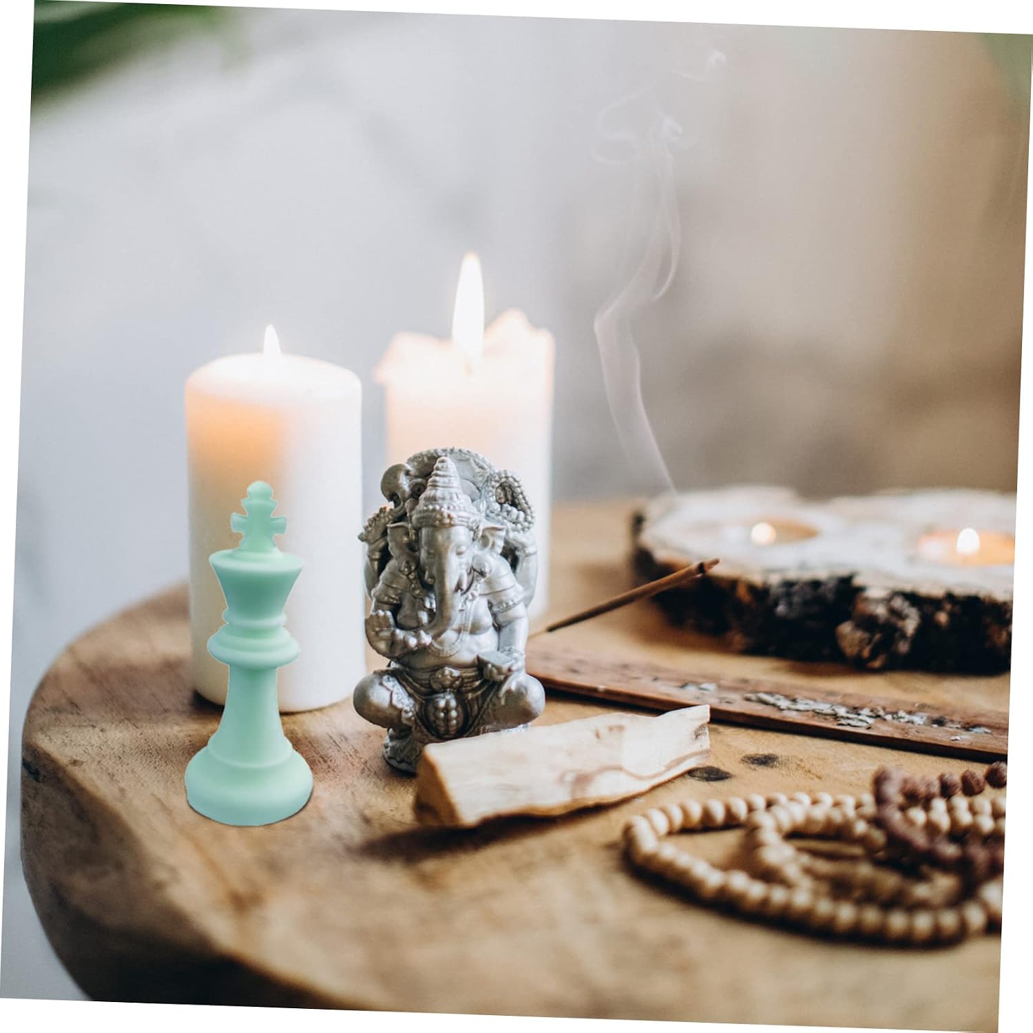6pcs Candle Silicone Mold Chess Shaped DIY Aromatherapy Craft Xmas