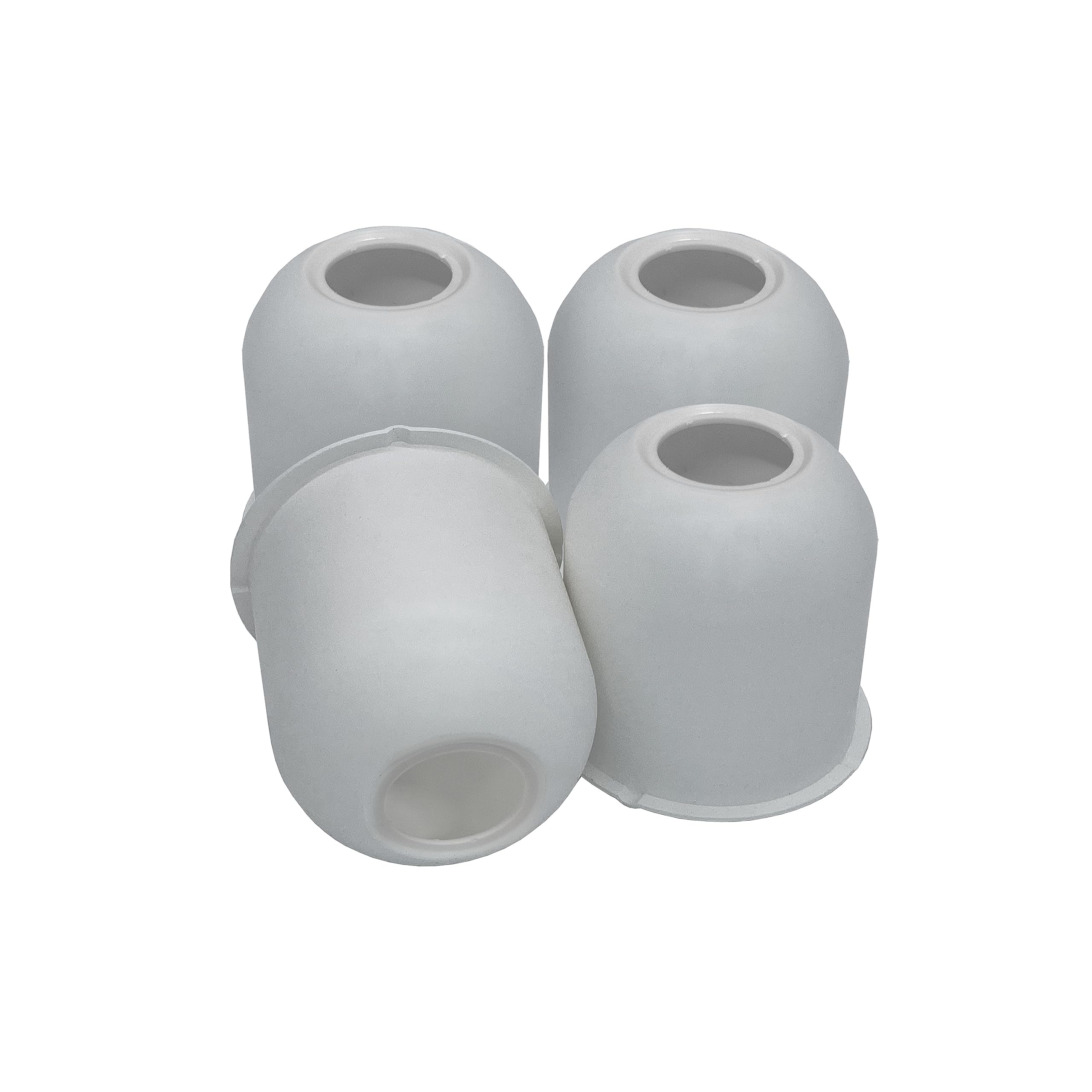 (2) White Trailer Wheel Hub Center Cap 3.125