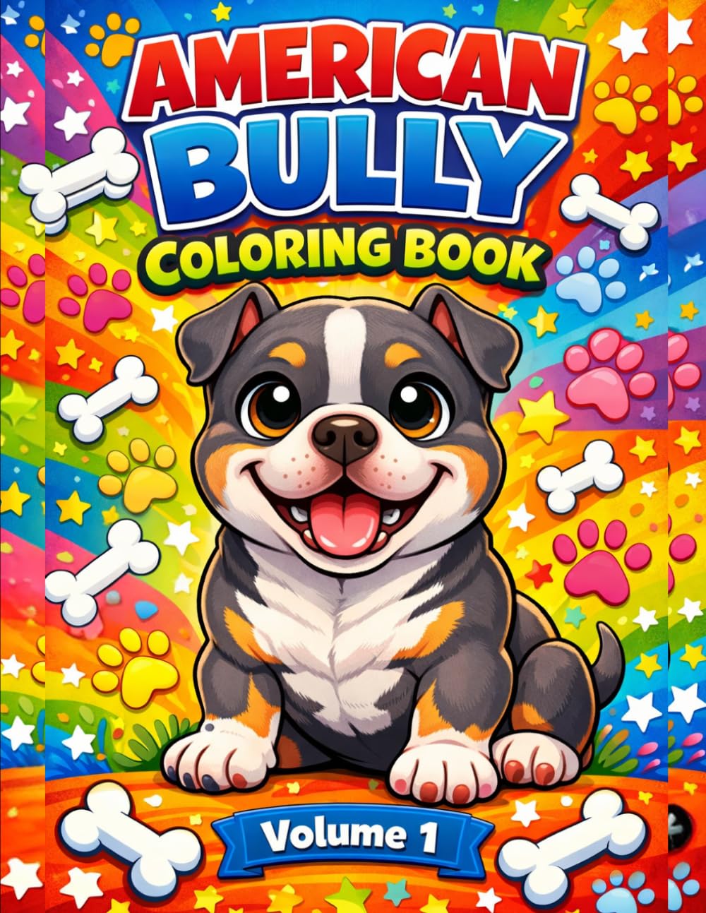 American Bully Coloring Book: Fun and Cute American Bully Puppy Coloring Pages for Kids Ages 4–8