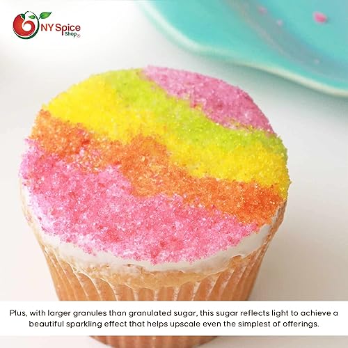Miniatura 4 de NY SPICE SHOP Azúcar de lijado  Azúcar espumoso de lavanda  Gránulos de lavanda  Gránulos comestibles  Azúcar lijado para decoración de galletas
