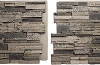 Vista 8 de Ekena Millwork - Panel lateral de piedra de imitación apilado en cascada