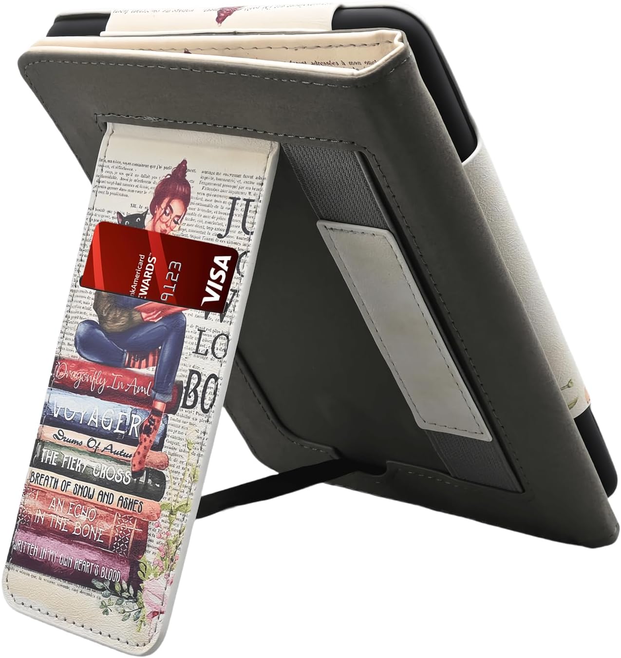 Stand Case for 7"/6.8" Kindle Paperwhite(12th/11th Generation-2024/2021) and Kindle Colorsoft Signature Edition, Book Lovers Gifts Hand Strap Sleeve Cover for Kindle Paperwhite 2024
