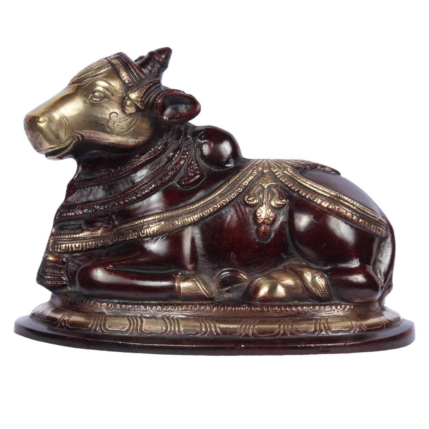 Buy Kartique Brass Shiva Seated Nandi Statue Shivji Vehicle Maha Vastu