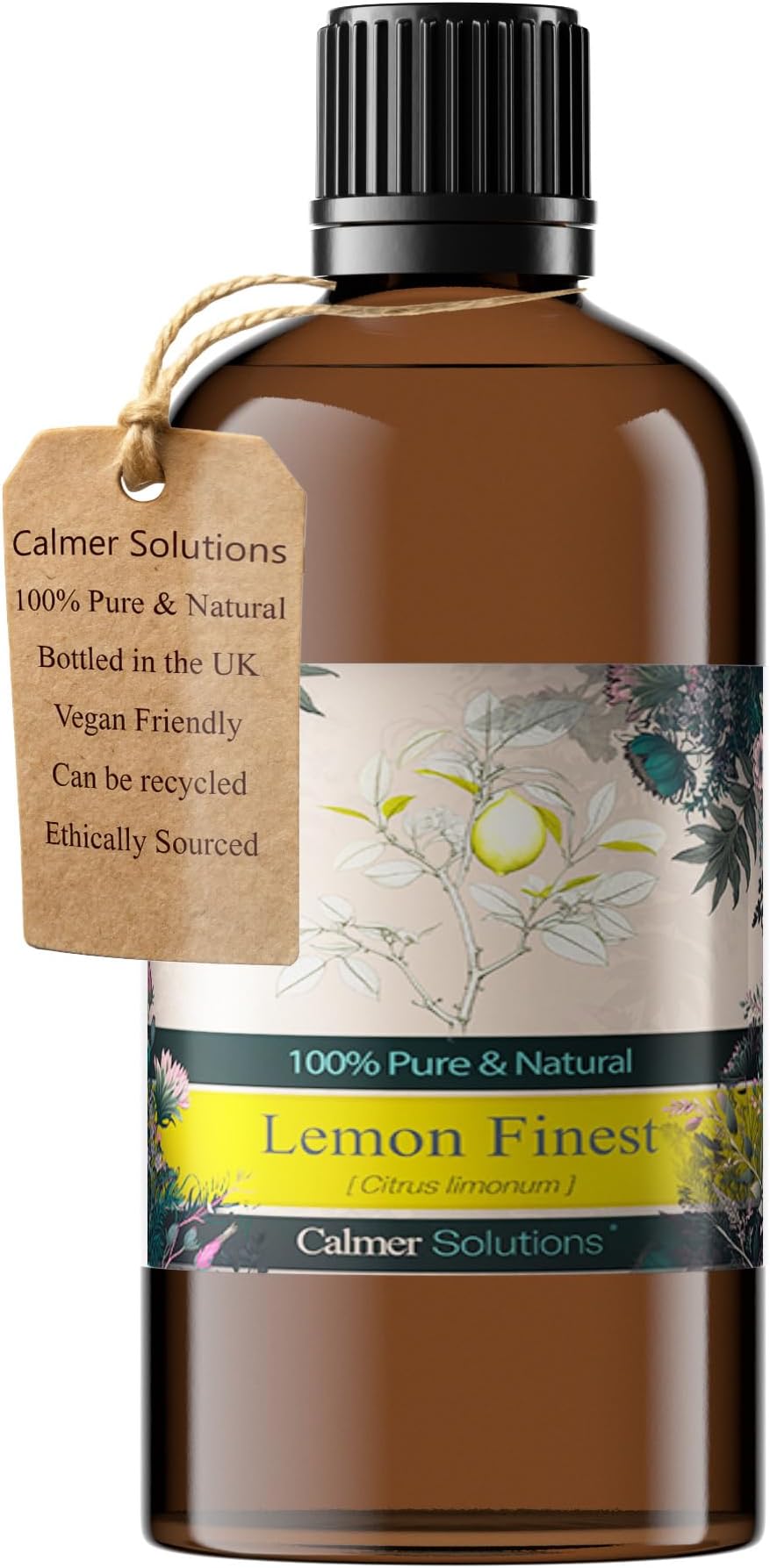 Lemon - 100ml | Skin, Fungal infections, Refreshing, Clarity | Pure 100% UK Sourced Natural Essential Oils | Professional or Home use | Diffusers, Humidifiers, Candles & More