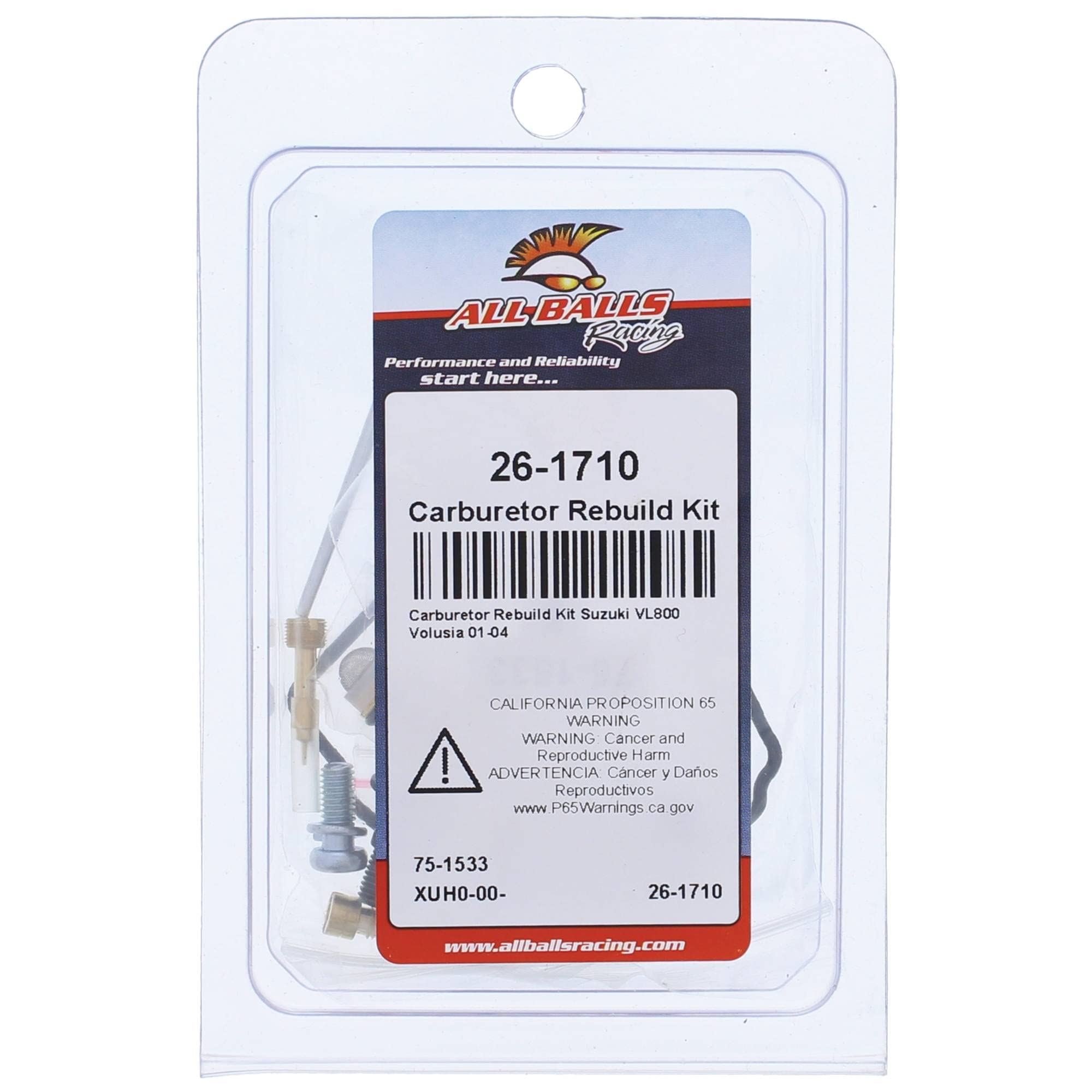Amazon.com: All Balls Racing 26-1710 Carburetor Rebuild Kit