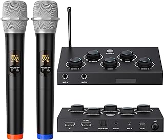 DIGITNOW!Portable Karaoke Microphone Mixer System Set, wi...