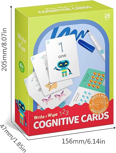 Miniatura 2 de 28 tarjetas de reconocimiento de letras, palabras, números, matemáticas, para jardín de infantes, preescolar, juguetes educativos RZKP-01 (número)