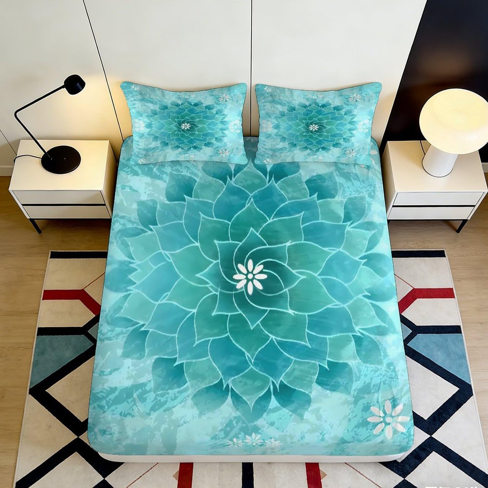 3D Printed Lion Fitted Sheet Microfiber Deep Pocket Non-Slip Bedroom Bedding Animal Mattress Fitted Cover Full Wrap 120x200x25cm