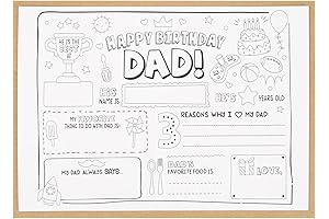 CJ&M Fillable Coloring Page for Dad, Perfect Valentine's Day Gift from Daughter
