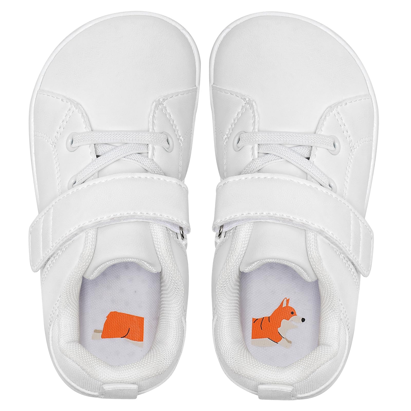 IceUnicorn Barfussschuhe Kinder Barfußschuhe Jungen Mädchen Minimalistische Baby Sneaker Barfuß Hausschuhe rutschfest für Kindergarten und Kita (Reinweiß, 28EU)