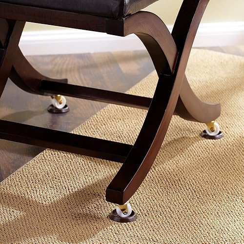 Miniatura 3 de SoftTouch 1 rueda redonda de muebles de 1116 pulgadas para alfombras o suelos duros duraderos marrón 4 unidades