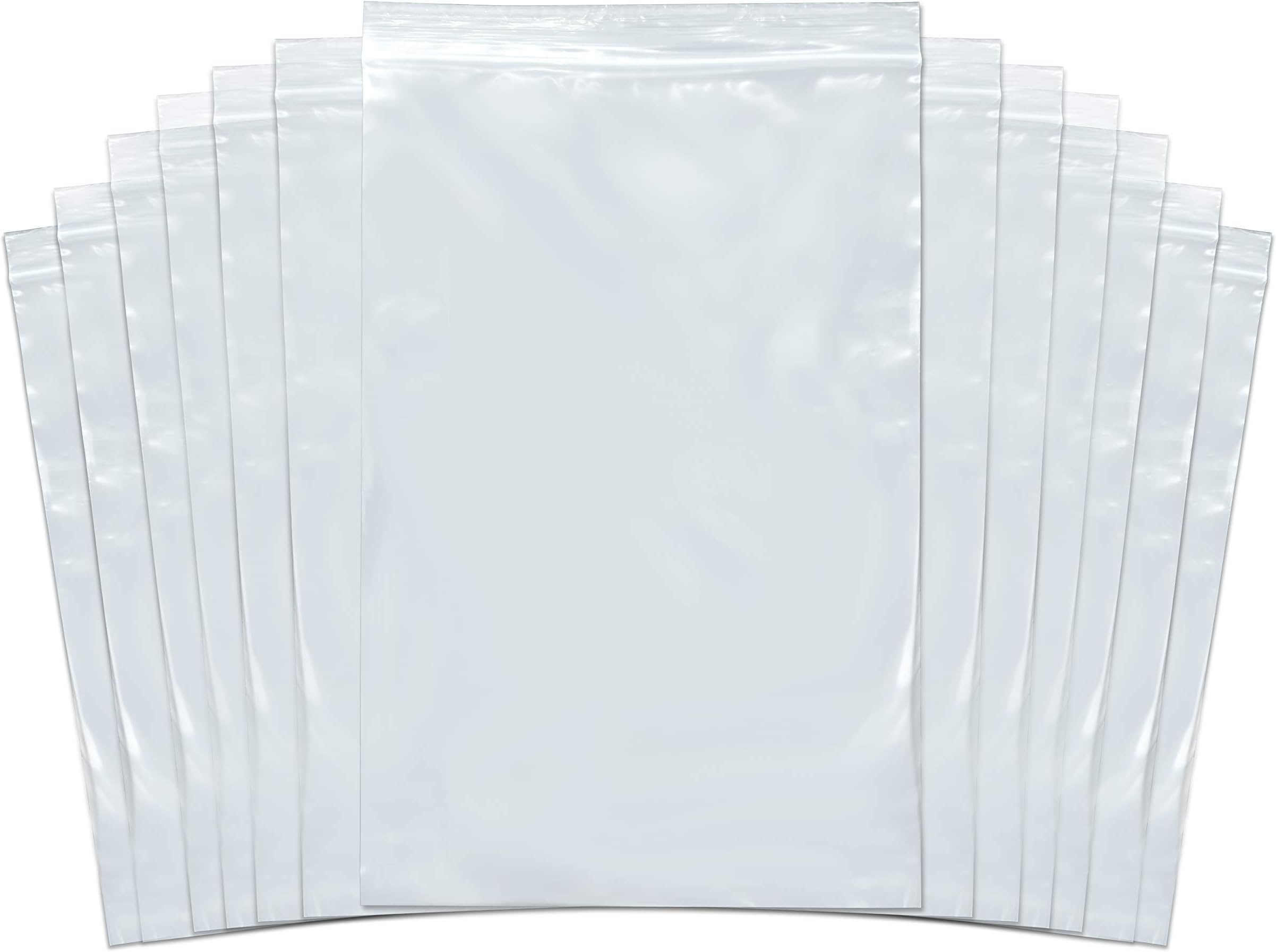 SNL Quality Zipper Lock Reclosable Clear Disposable Plastic Bags, Strong | 6" X 9" - 2 MIL - 100 Bags