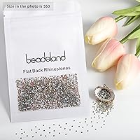 Vista 190 de Beadsland 1440 diamantes de imitación de cristal con parte trasera plana, gemas redondas, sombra dorada, SS20, 0.181-0.189 in