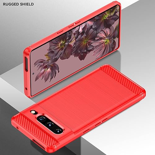 Miniatura 6 de Folmeikat Funda protectora de goma TPU flexible para Google Pixel 7 Pro 2022 de 6.7 pulgadas, para Google Pixel 7 Pro 2022 6.7 pulgadas, color rojo