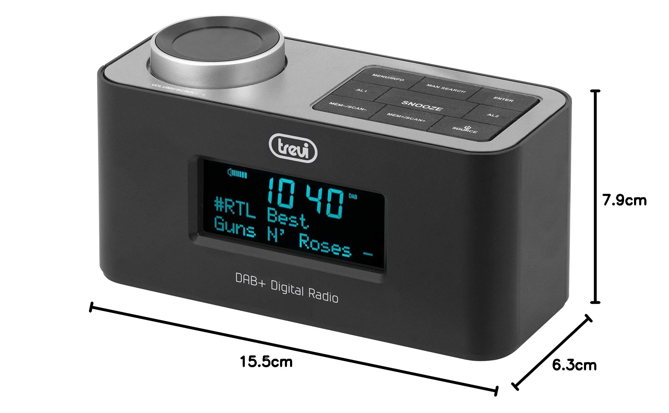 Radio-Réveil Panasonic DAB/FM - Ecran LCD - Double Alarme - USB Charging - Préréglages Stations - Version FR
