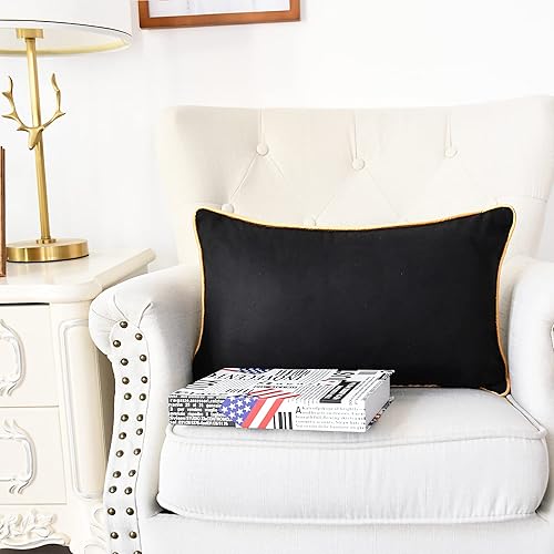 Miniatura 4 de CaliTime Paquete de 2 fundas de almohada suaves para sofá decoración del hogar color liso brillante textura tejida de lino sintético 18 x 18