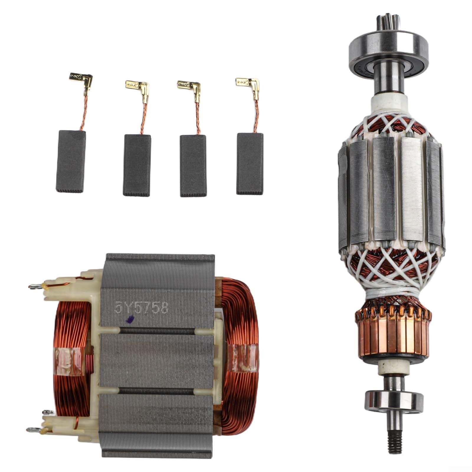 Set rotore statore e spazzola di carbone per HR4001C HR4010C HR4011C sostituisce 513633-7 625758-6 CB350 Kit di riparazione per utensili elettrici in metallo con 4 spazzole