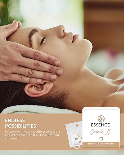 Vista 5 de Essence - Anillo difusor nasal de aceite esencial, paquete de inhaladores nasales de silicona (Create It)
